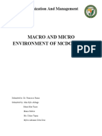 Macro and Micro Environment of Mcdonald