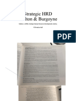 Strategic HRD Walton & Burgoyne: Walton J, (1999), Strategic Human Resource Development, Harlow, FT/Prentice Hall