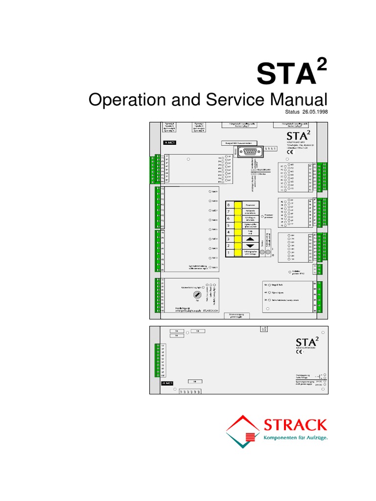 Operation and Service Manual: Status 26.05.1998 | PDF | Elevator | Switch