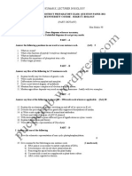 2nd Puc Biology Preparatory Exam Question Paper 2011