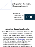 ADR (American Depositary Receipt) & GDR (Global Depositary Receipt)