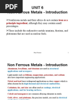 Unit 6 Non Ferrous Metals - Introduction