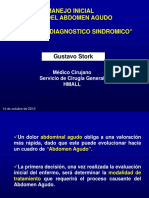 MANEJO INICIAL DEL ABDOMEN AGUDO. Gustavo Stork