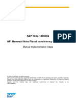 SAP Note 1885164 NF: Renewal Nota Fiscal Consistency Checks: Manual Implementation Steps