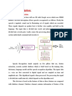 Module Description:: 1. Speech To Text Conversion