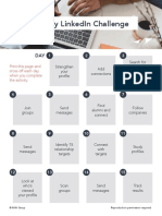 15-Day Linkedin Challenge: Print This Page and Cross Off Each Day When You Complete The Activity