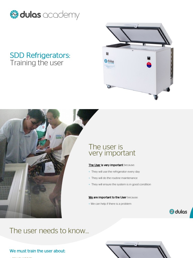 SDD Refrigerator User Training Guide | PDF | Refrigerator ...