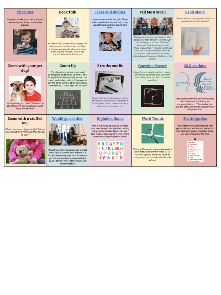Fun Interactive Games for Kids | PDF | Jokes | Laughter