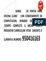 Aviso Personal de Venta