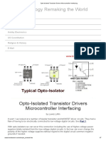 Opto-Isolated Transistor Drivers Microcontroller Interfacing