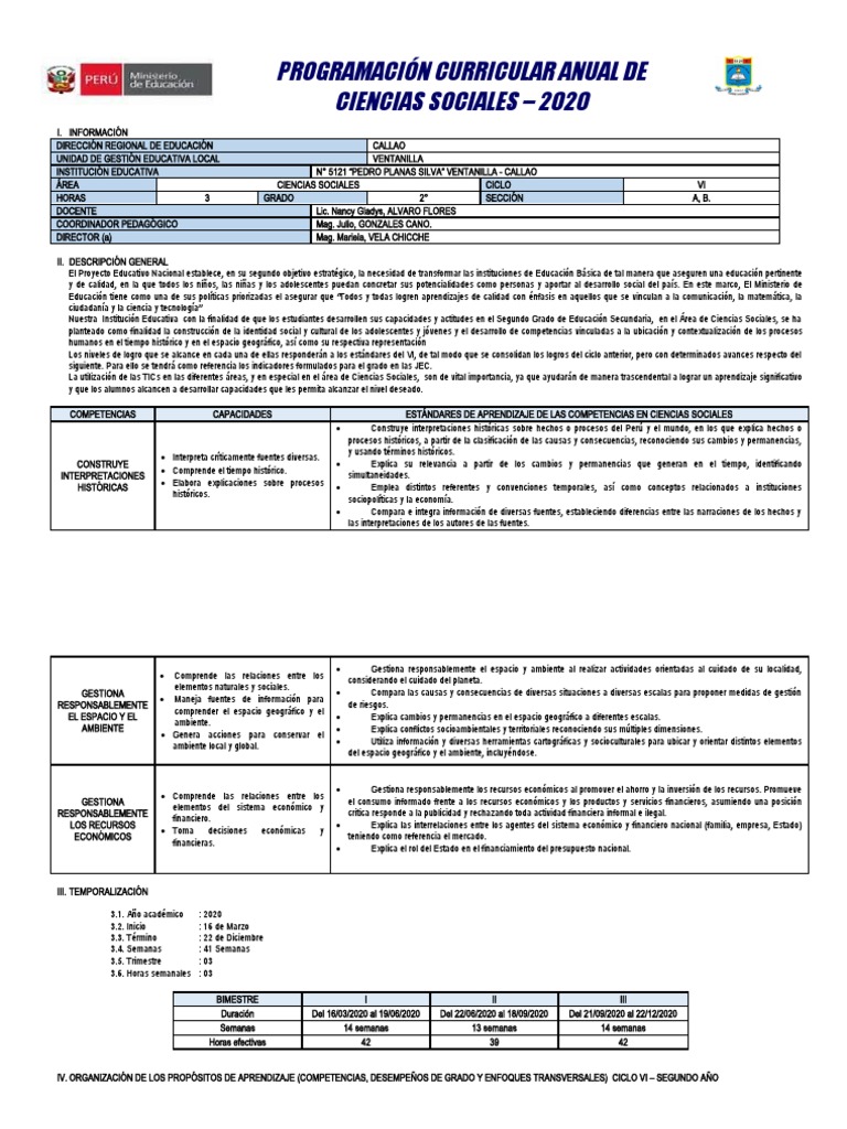 2 Año Programacion CC - Ss | PDF | Imperio Inca | Edades medias