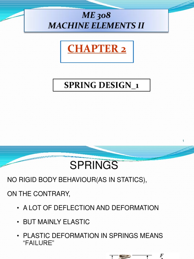 Spring Design Principles and Types | PDF | Strength Of Materials ...