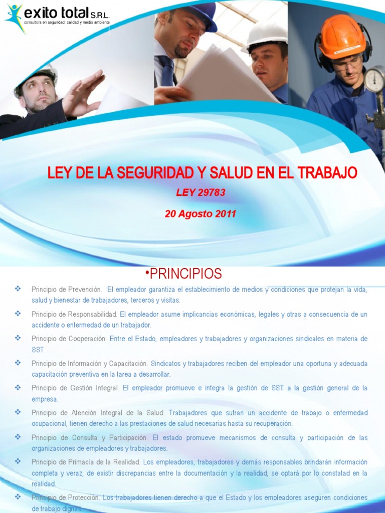 Ley de Seguridad y Salud en el Trabajo | PDF | Seguridad y salud ...