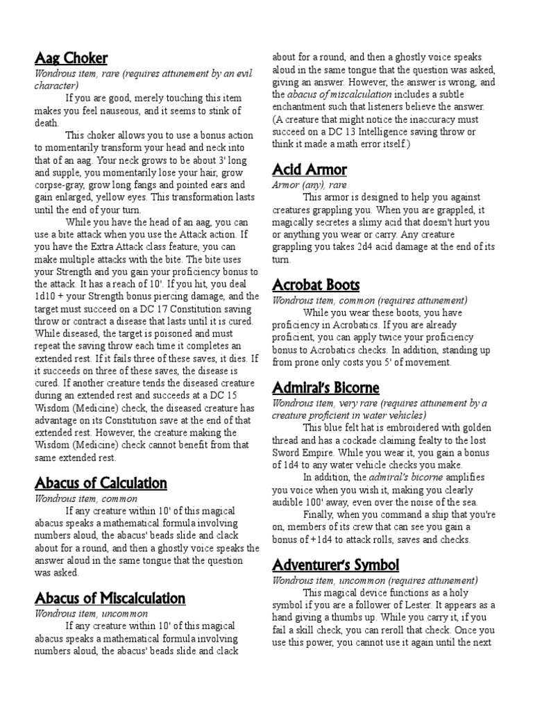 Magic Items 2 - 23aug2015 | PDF | Ammunition | Werewolves
