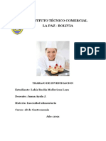 Pastelería y Repostería en el Instituto Técnico Comercial de La Paz