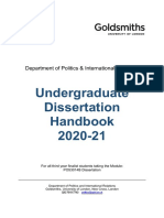UG Dissertation Handbook 2020-21