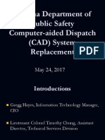 Arizona Department of Public Safety Computer-Aided Dispatch (CAD) System Replacement