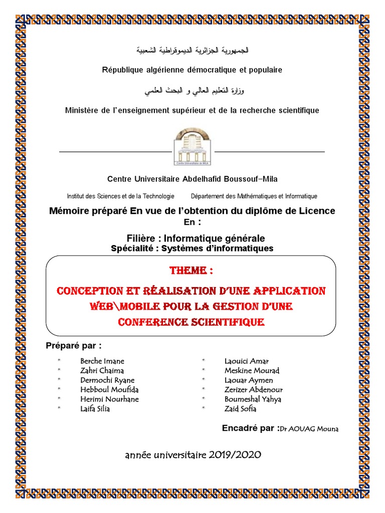 Chaima S est Connecté Sur Son Site Préféré Mémoire | PDF | Sites web | Programmation web
