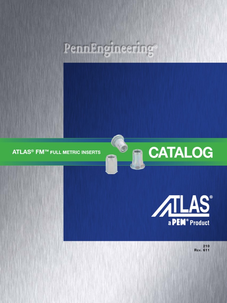 ATLAS FM Full Metric Inserts Catalog | PDF | Screw | Nut (Hardware)
