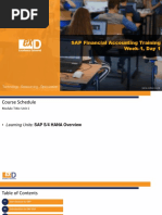 SAP Financial Accounting Training Week-1, Day 1