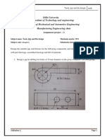 Design The Suitable Jigs and Fixtures For The Following Components and Also Prepare The Detailed Report With Part Drawings