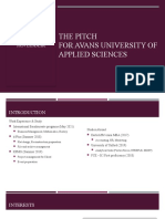 The Pitch For Avans University of Applied Sciences: Jan Žejdlík