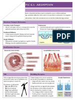 Topic 6.1: ABSORPTION - The Movement of Fluids and Nutrients Across Cell Membranes