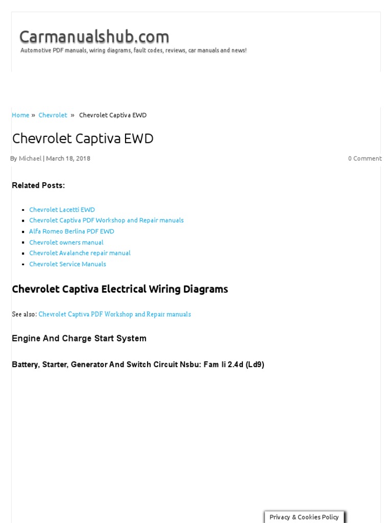 Chevrolet Captiva Electrical Wiring Diagrams | PDF