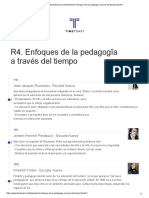 R4. Enfoques de La Pedagogîa A Través Del Tiempo: Jean-Jacques Rousseau - Escuela Nueva