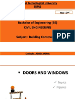 Bachelor of Engineering (BE) Civil Engineering Subject: Building Construction