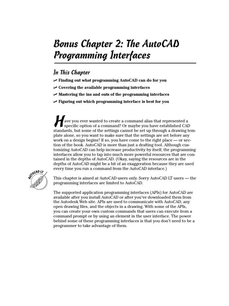 AutoCAD Programming Interfaces Explained | PDF | Visual Basic For ...