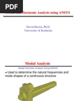 04_Modal and Harmonic Analysis with ANSYS