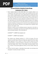 Assignment-One Advanced Surface Irrigation System Design