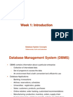 Week 1: Introduction: Database System Concepts