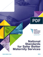 National Standards Maternity Services