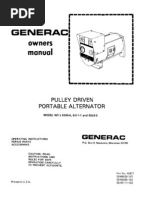 Download Wheel Horse Pulley driven Generac portable generator owners manual by Kevins Small Engine and Tractor Service SN50699143 doc pdf
