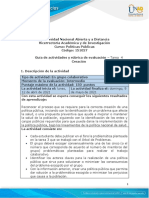 Guía de Actividades y Rúbrica de Evaluación - Unidad 3 - Tarea 4 - Creación