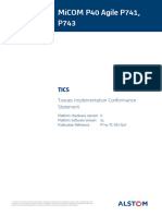 Micom P40 Agile P741, P743: Tissues Implementation Conformance Statement
