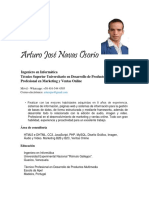 Curriculum Vitae Arturo Navas