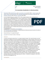 Red and Orange Flags For Secondary Headaches in Clinical Practice
