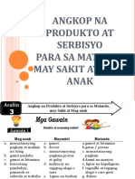 Modyul 2 Angkop Na Produkto at Serbisyo para Sa Matanda at May Sakit (3rd Day)