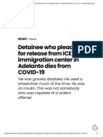 Detainee Who Pleaded For Release From ICE Immigration Center in Adelanto Dies From COVID-19 - San Bernardino Sun