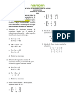 Sistemas de ecuaciones lineales por métodos de reducción y matrices 3x3