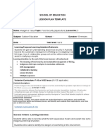 School of Education Lesson Plan Template: Victorian Curriculum (F-10)