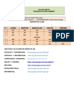 Horario de Clases Grado Sexto