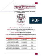 Plan de Gestión A La Seguridad Turística de MaureTours S.A. de C.V.