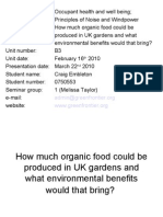 How Much Organic Food Could Be Produced in UK Gardens and What Environmental Benefits Would That Bring