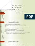 Rev. Variables, Diseños y Tipos de Investigación