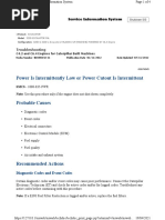 Power Is Intermittently Low or Power Cutout Is Intermittent 320D