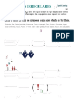 Los Verbos Irregulares en Español Ejercicios Irregular Verbs in Spanish Worksheet